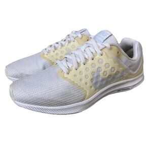 Nike Downshifter 7 Running Shoes 852466-100 White/Cream Women's Size 7 - CLEAN